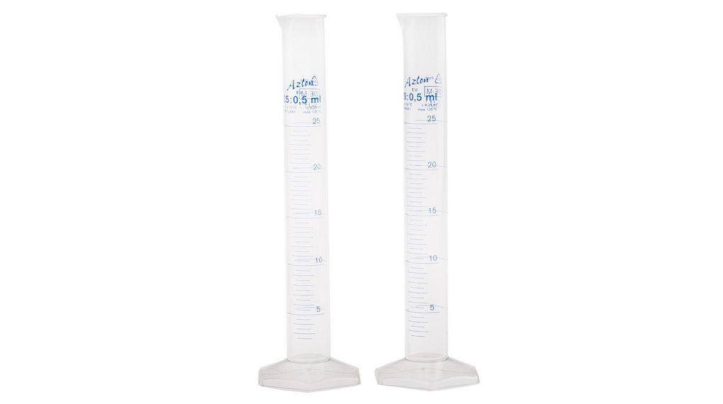 Messzylinder, 25 ml, Polymethylpenten (PMP), Packung à 2 Stück